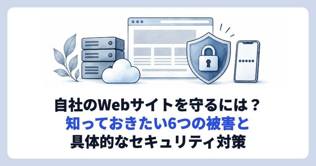 自社のWebサイトを守るには？知っておきたい6つの被害と具体的なセキュリティ対策
